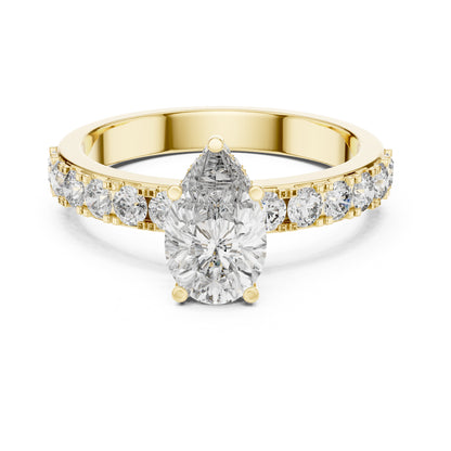 Celeste 1 Carat Pear Lab Grown Diamond Halo Ring