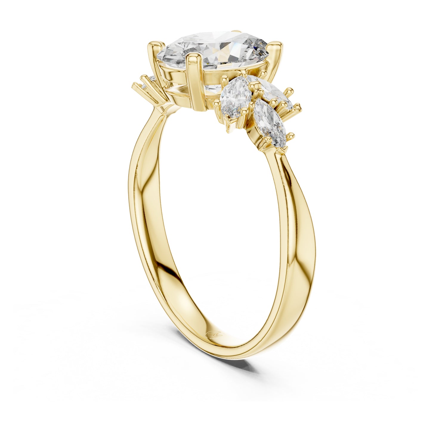 Flora 1 Carat Oval Lab Grown Diamond Engagement Ring