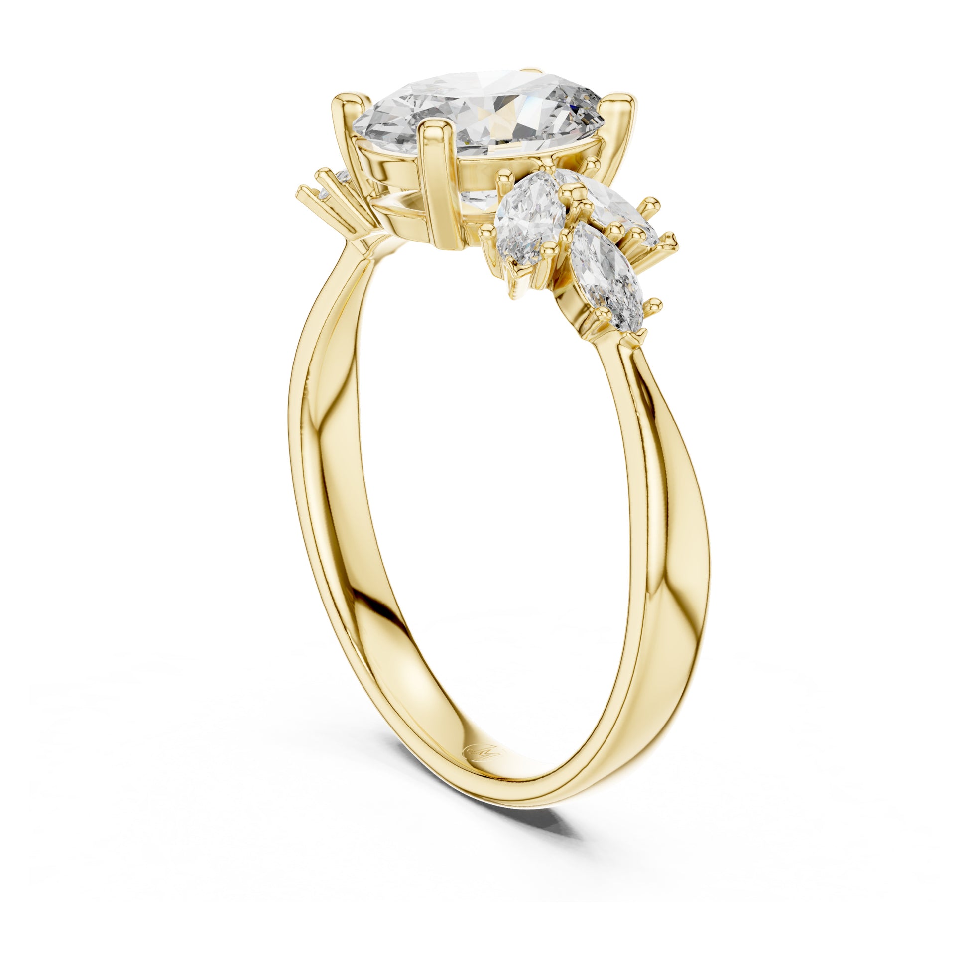 Flora 1 Carat Oval Lab Grown Diamond Engagement Ring