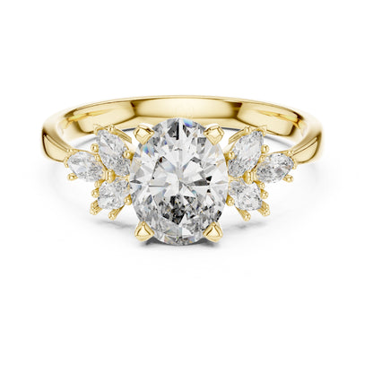 Flora 1 Carat Oval Lab Grown Diamond Engagement Ring