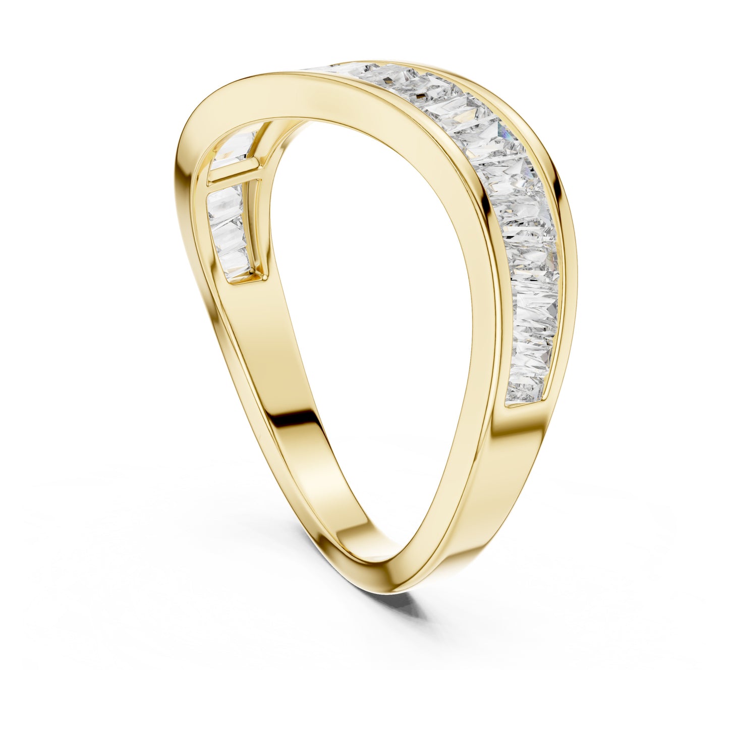 Vera Baguette Lab Grown Diamond Half Eternity Ring