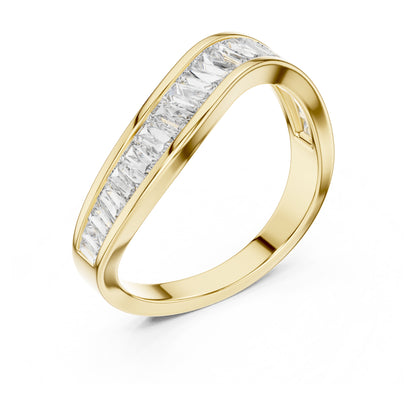 Vera Baguette Lab Grown Diamond Half Eternity Ring