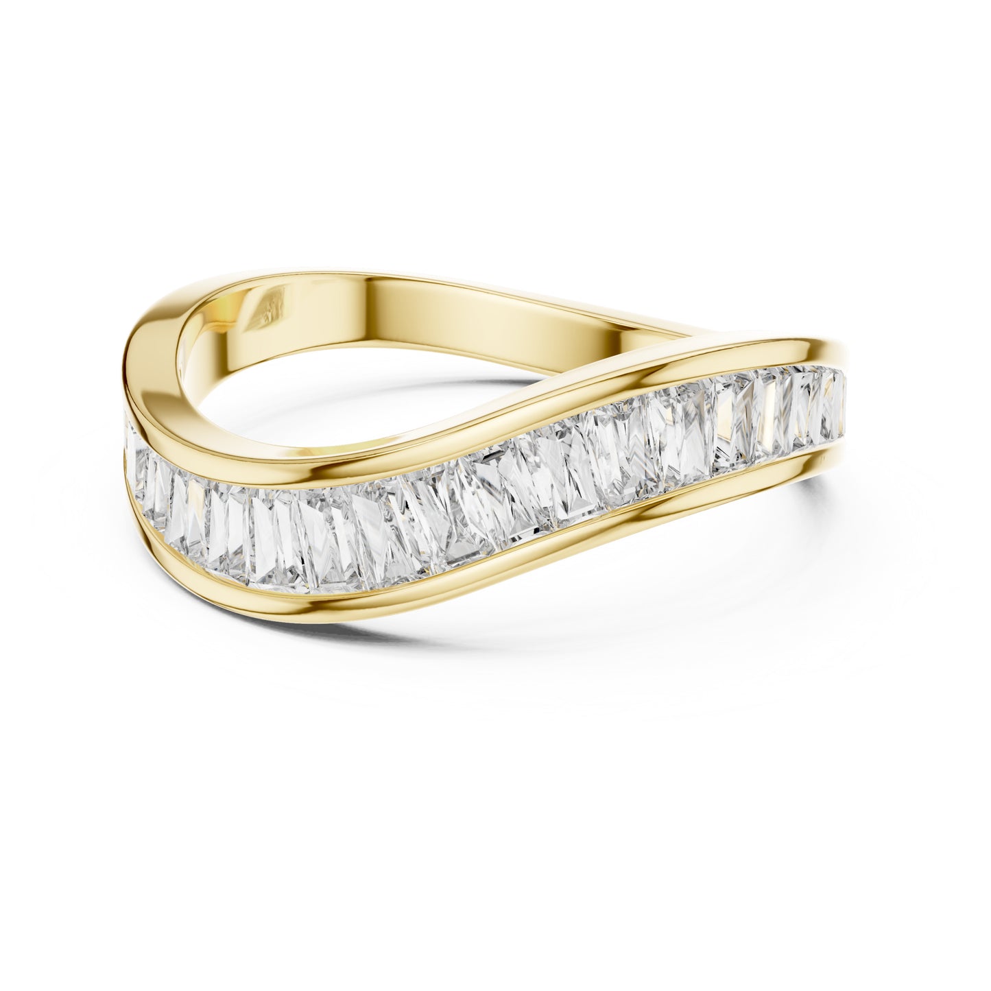 Vera Baguette Lab Grown Diamond Half Eternity Ring