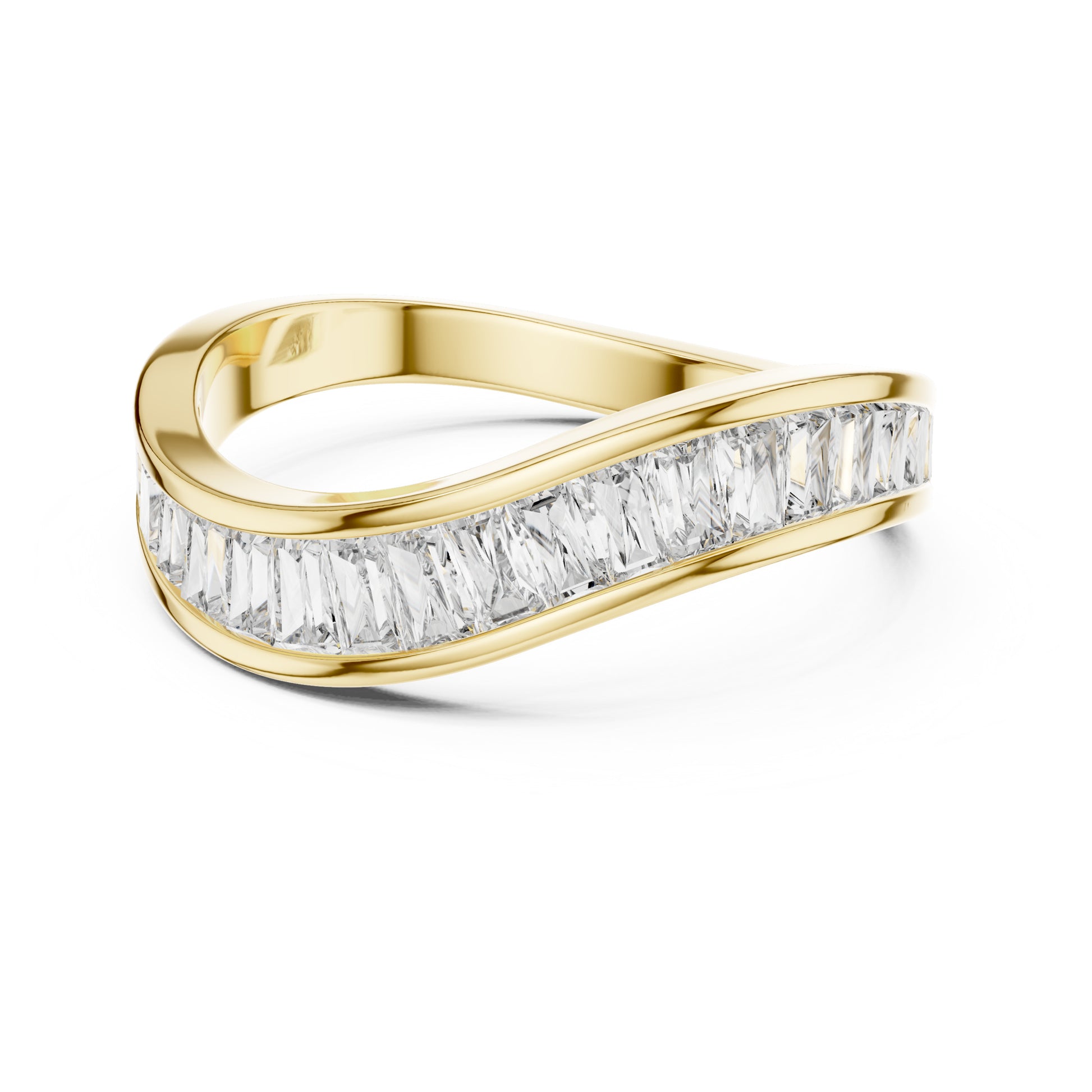 Vera Baguette Lab Grown Diamond Half Eternity Ring
