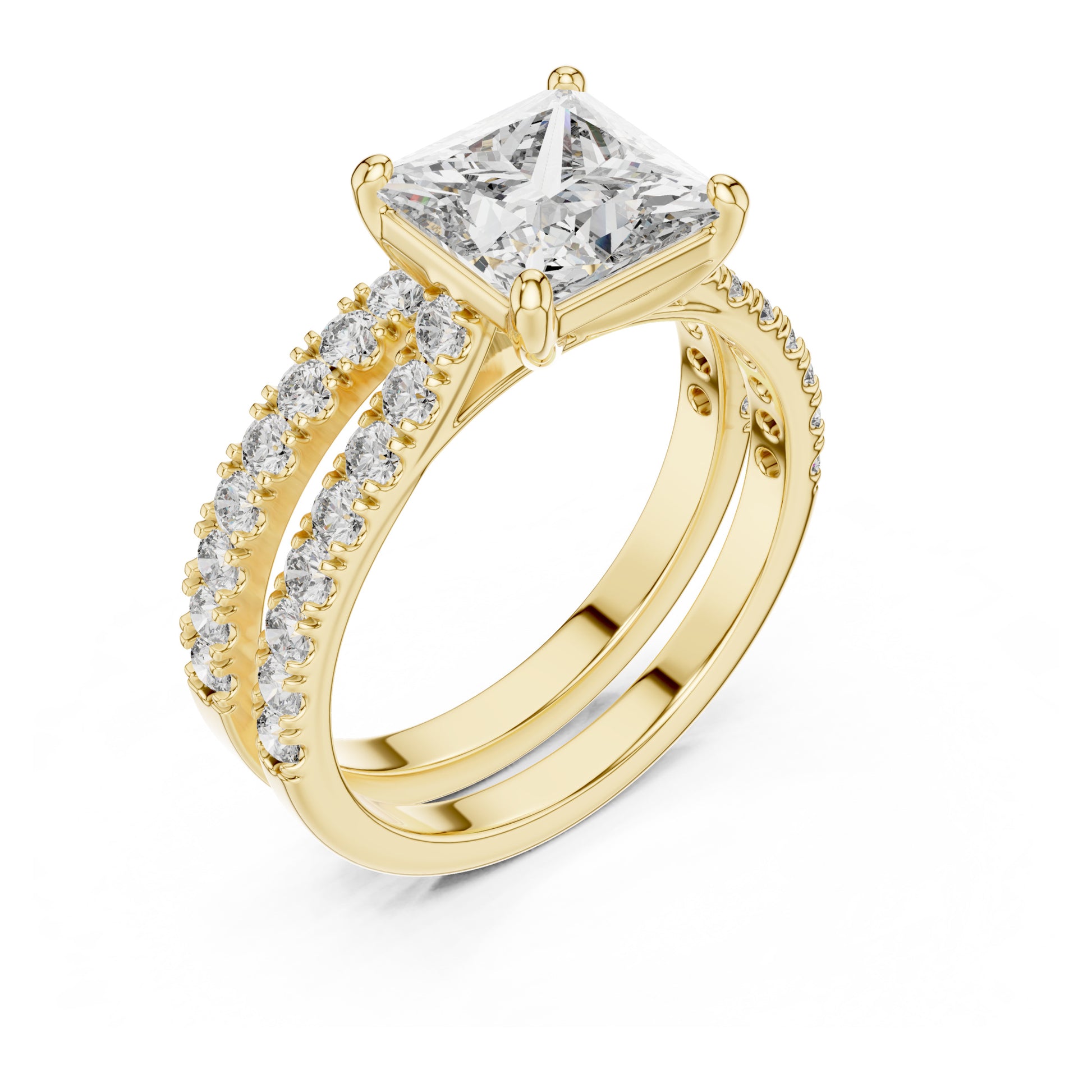 Vera 1.5 Carat Princess Lab Grown Diamond Engagement Ring