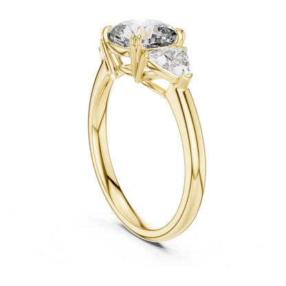 Sienna 1.5 Carat Trillion Lab Grown Diamond Slim Three Stone Ring