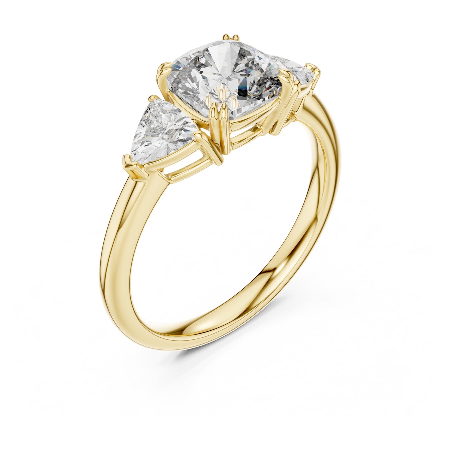 Sienna 1.5 Carat Trillion Lab Grown Diamond Slim Three Stone Ring
