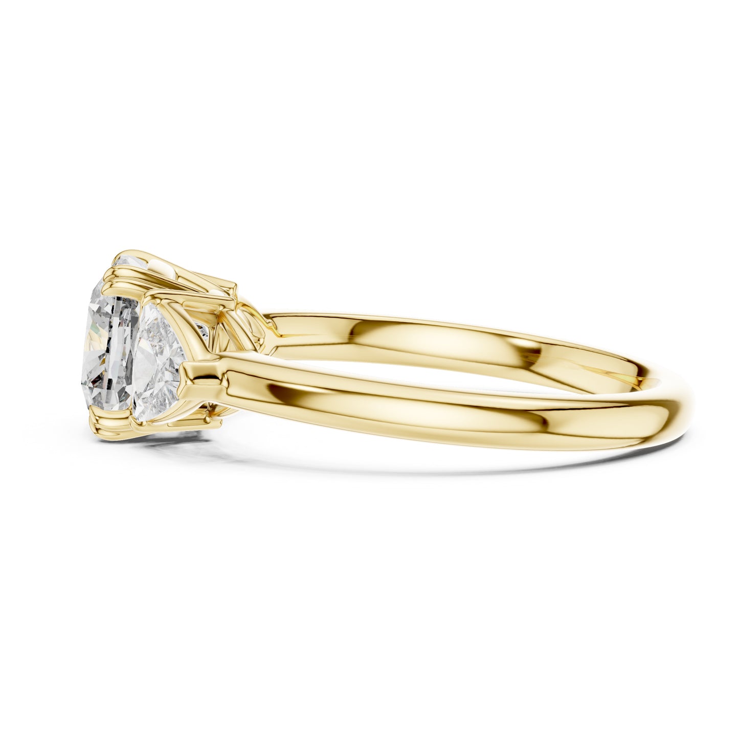 Sienna 1.5 Carat Trillion Lab Grown Diamond Slim Three Stone Ring