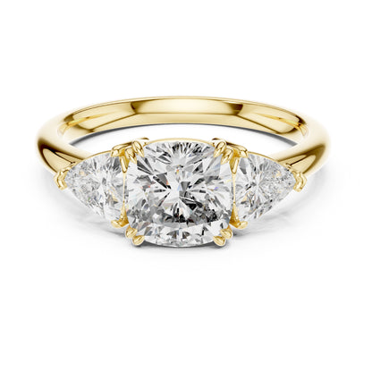 Sienna 1.5 Carat Trillion Lab Grown Diamond Slim Three Stone Ring
