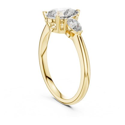 Sienna 1 Carat Pear Lab Grown Diamond Graduated Three Stone Ring