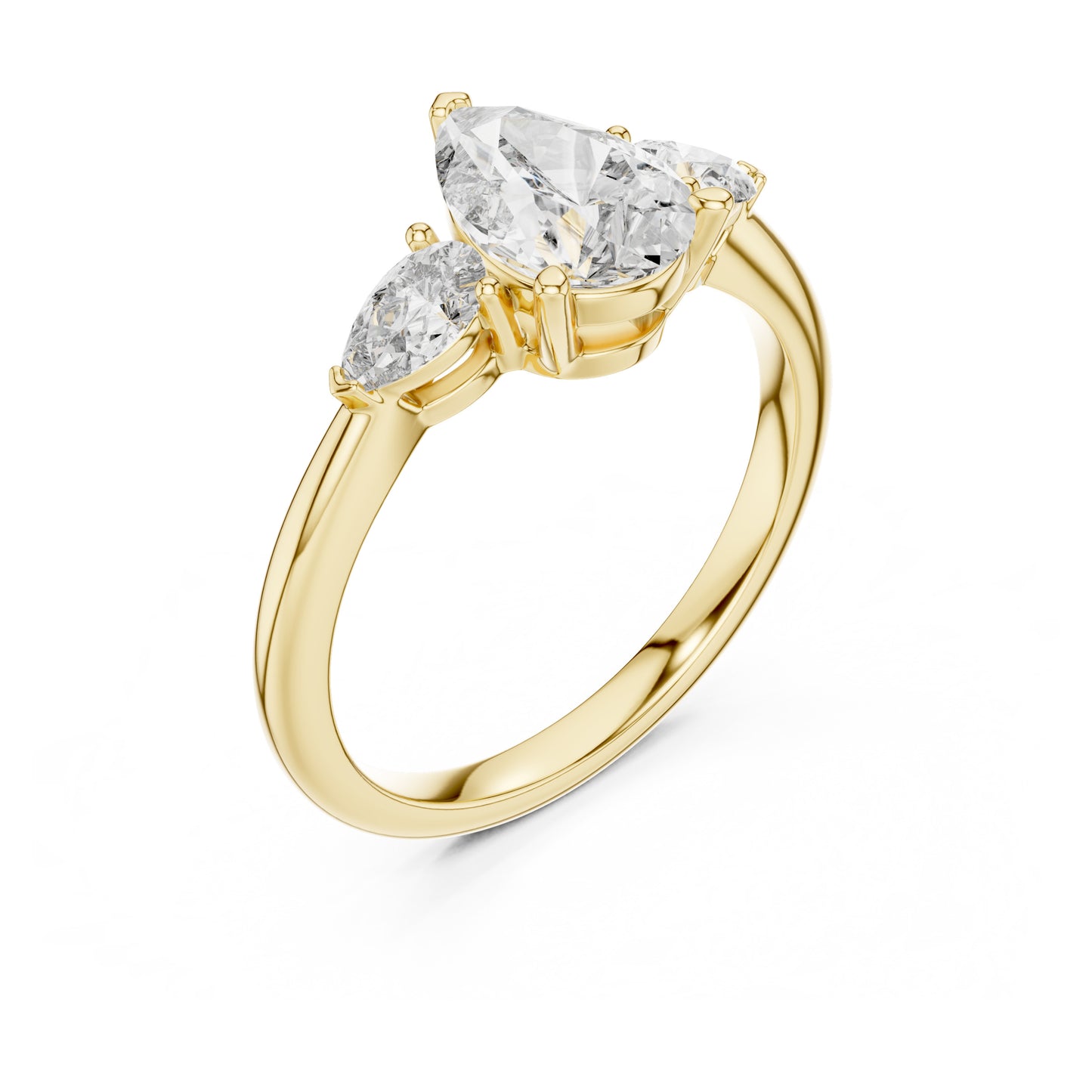 Sienna 1 Carat Pear Lab Grown Diamond Graduated Three Stone Ring
