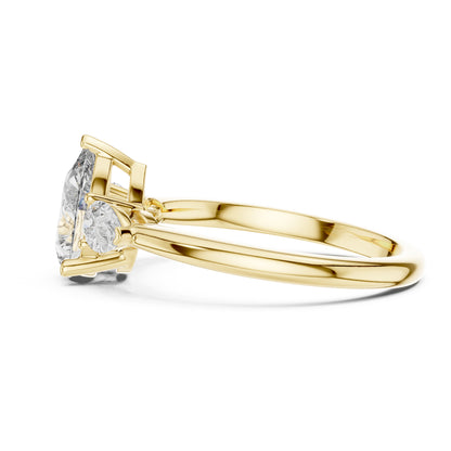 Sienna 1 Carat Pear Lab Grown Diamond Graduated Three Stone Ring
