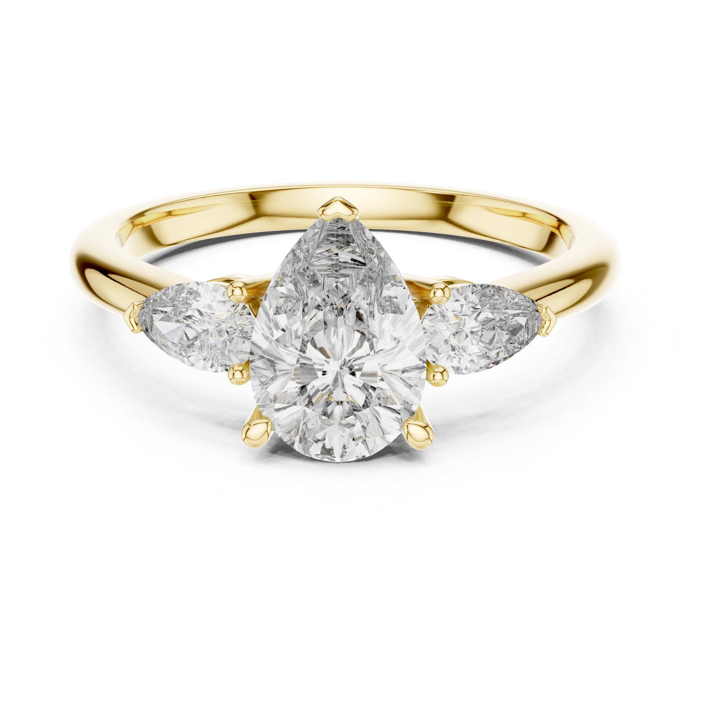 Sienna 1 Carat Pear Lab Grown Diamond Graduated Three Stone Ring