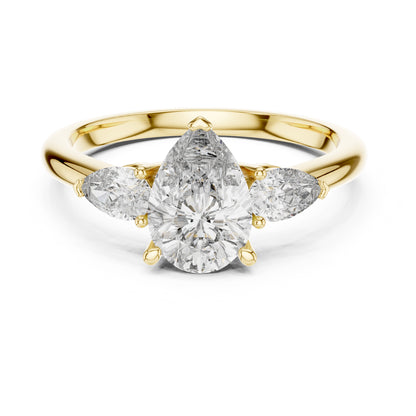 Sienna 1 Carat Pear Lab Grown Diamond Graduated Three Stone Ring