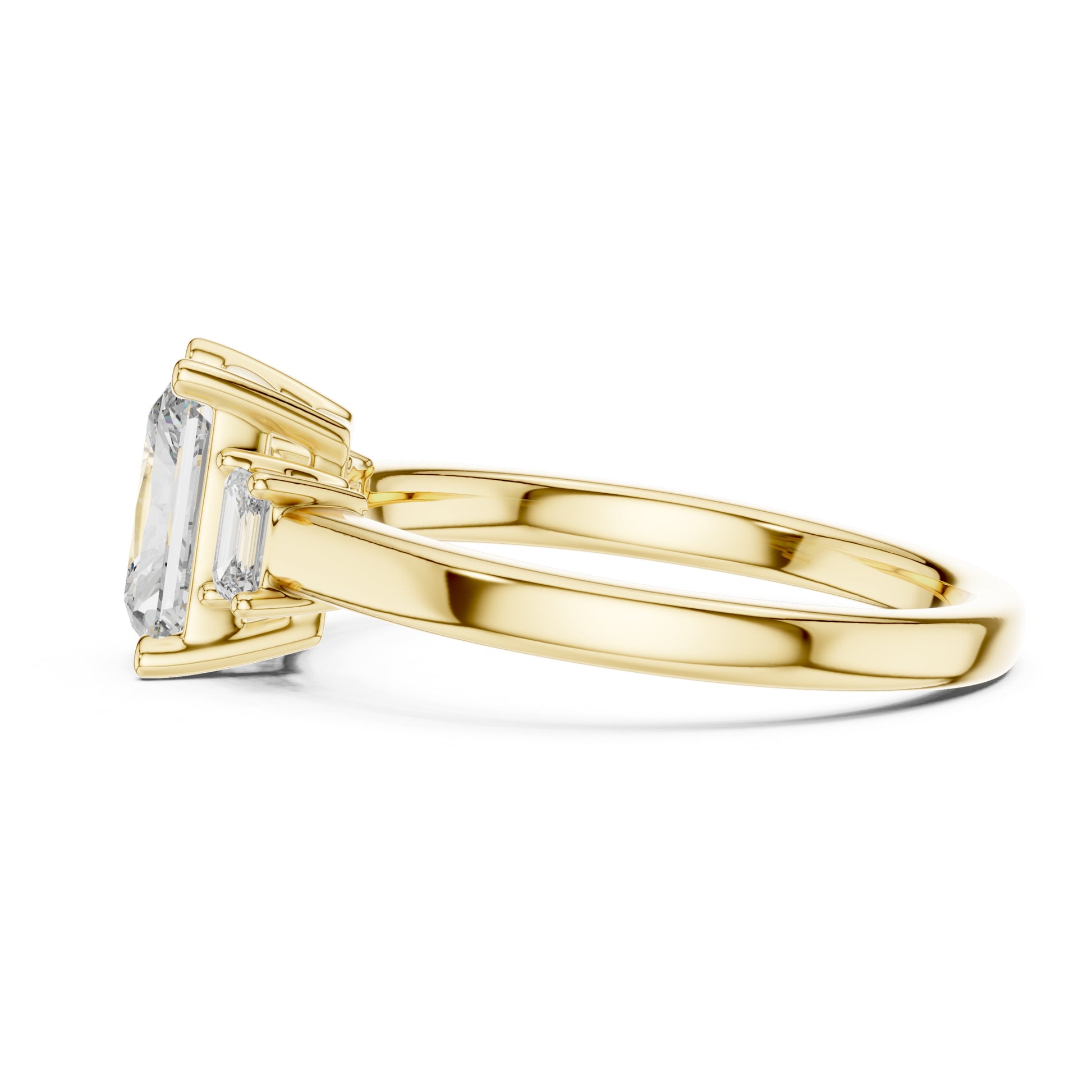 Vera 1.5 Carat Radiant Lab Grown Diamond Three Stone Ring