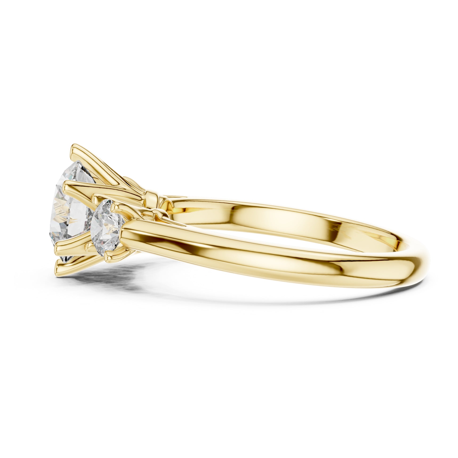 Sienna 1 Carat Round Lab Grown Diamond Three Stone Ring