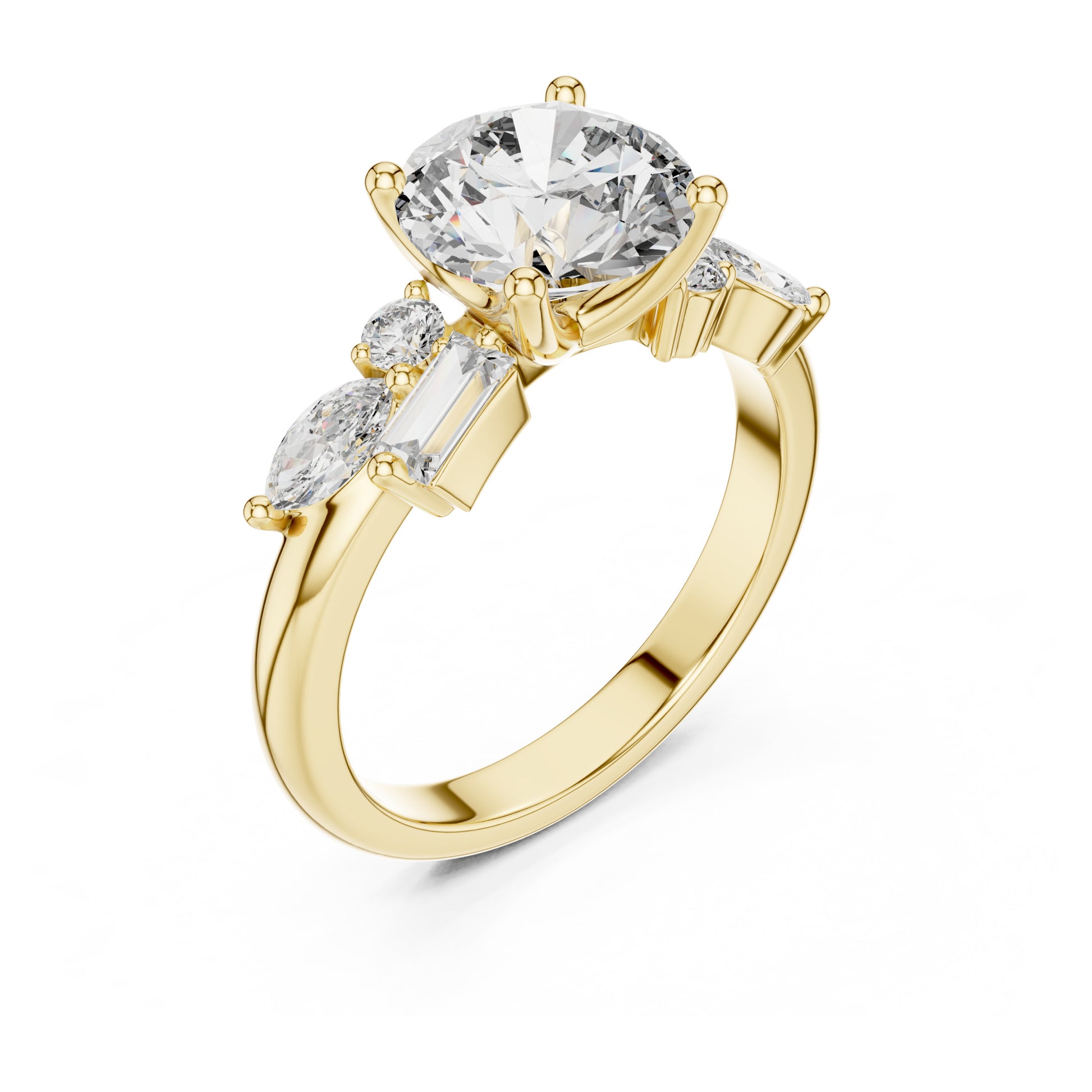 Nova 2 Carat Round Lab Grown Diamond Engagement Ring