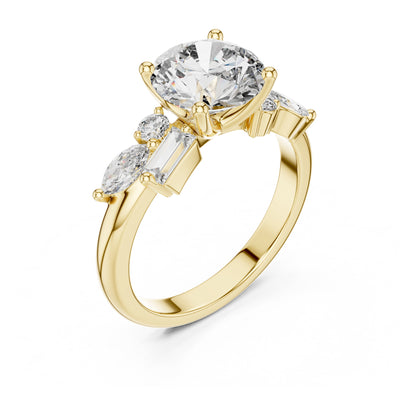 Nova 2 Carat Round Lab Grown Diamond Engagement Ring