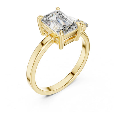 Vera 2 Carat Round Lab Grown Diamond Two Stone Three Stone Ring
