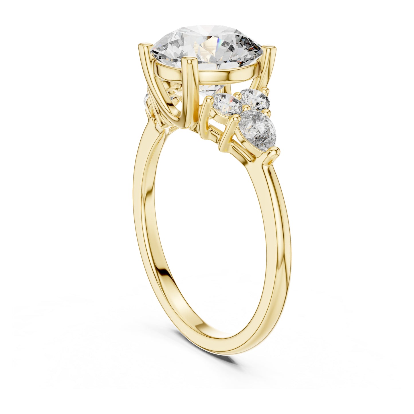 Sienna 2 Carat Round Lab Grown Diamond Pear Engagement Ring