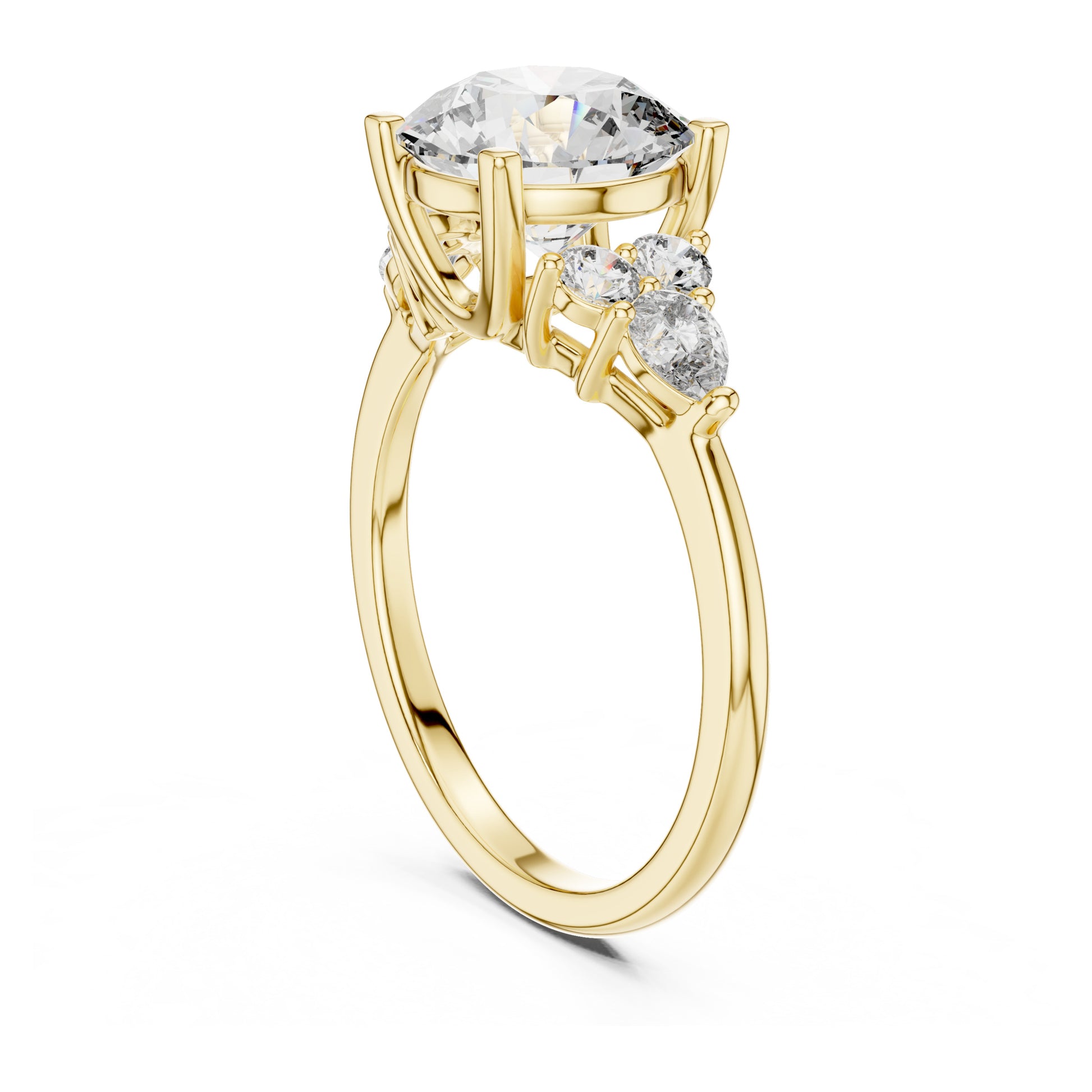 Sienna 2 Carat Round Lab Grown Diamond Pear Engagement Ring