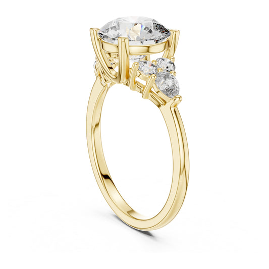 Sienna 2 Carat Round Lab Grown Diamond Pear Engagement Ring
