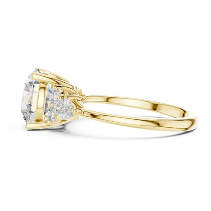 Sienna 2 Carat Round Lab Grown Diamond Pear Engagement Ring