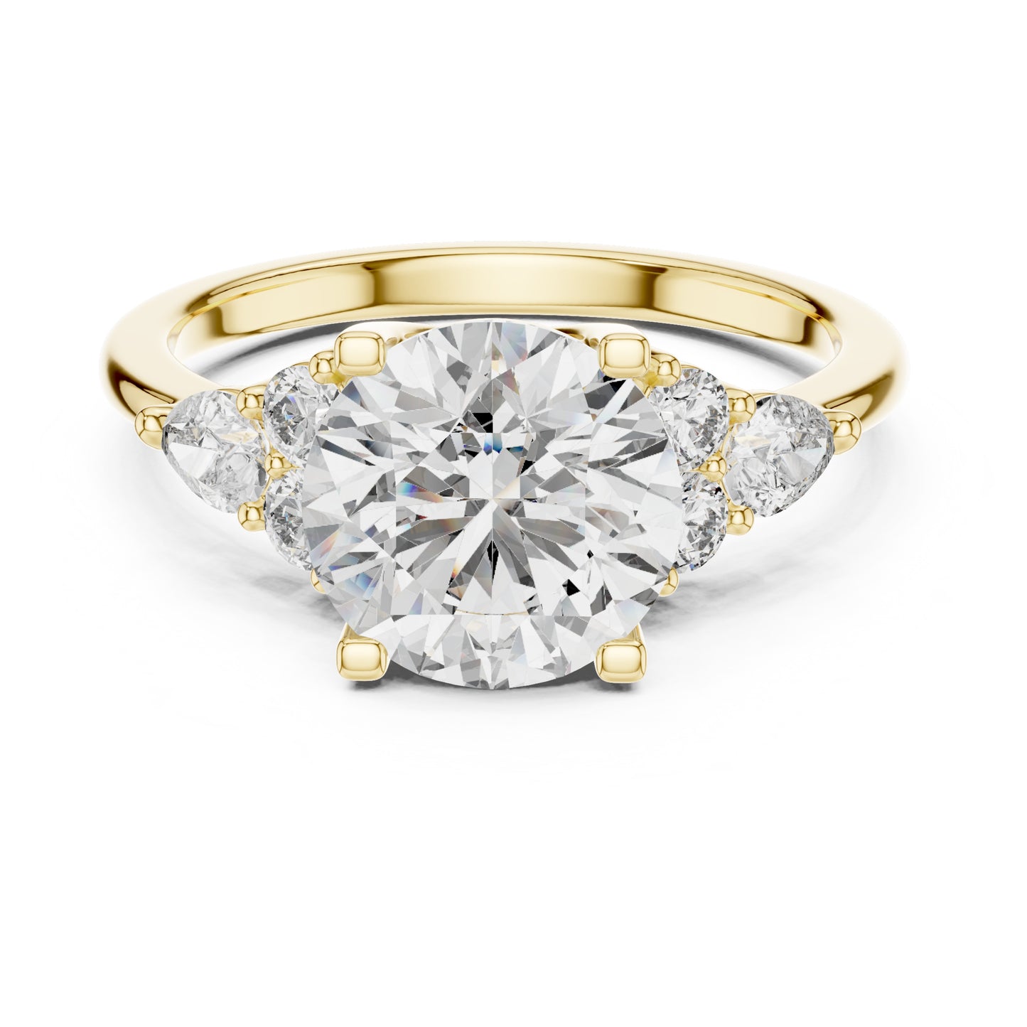 Sienna 2 Carat Round Lab Grown Diamond Pear Engagement Ring