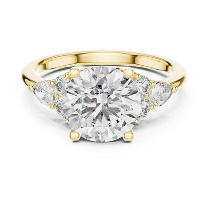 Sienna 2 Carat Round Lab Grown Diamond Pear Engagement Ring