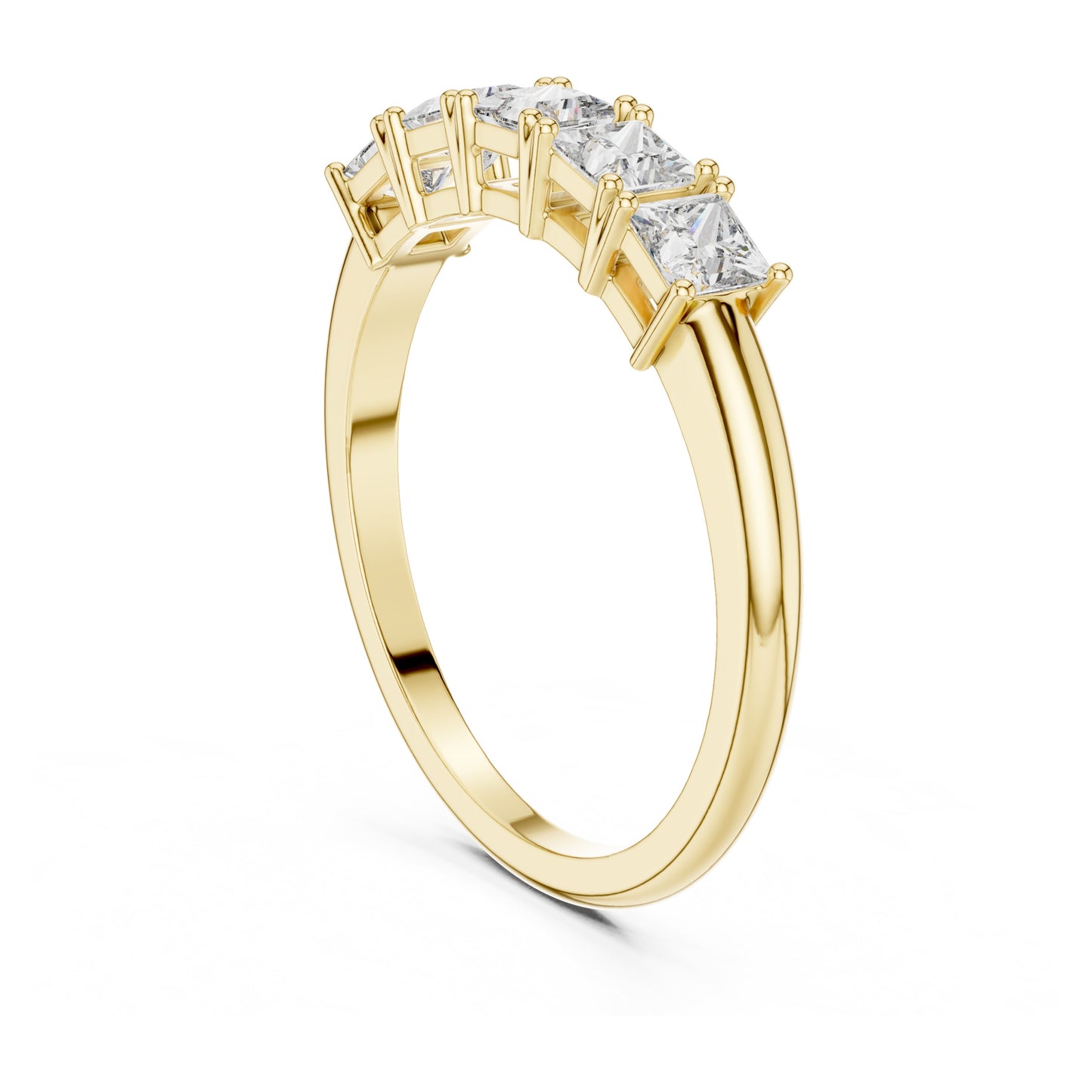 Vera 0.50ct Princess Lab Grown Diamond Half Eternity Ring