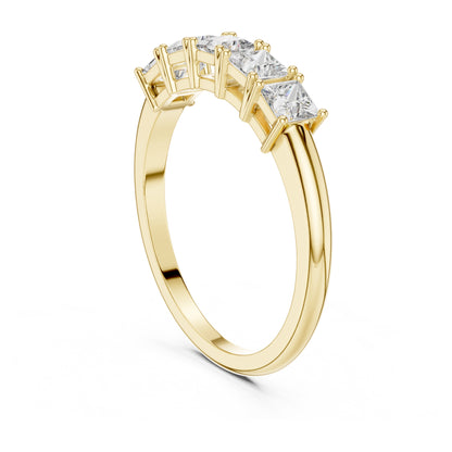 Vera 0.50ct Princess Lab Grown Diamond Half Eternity Ring