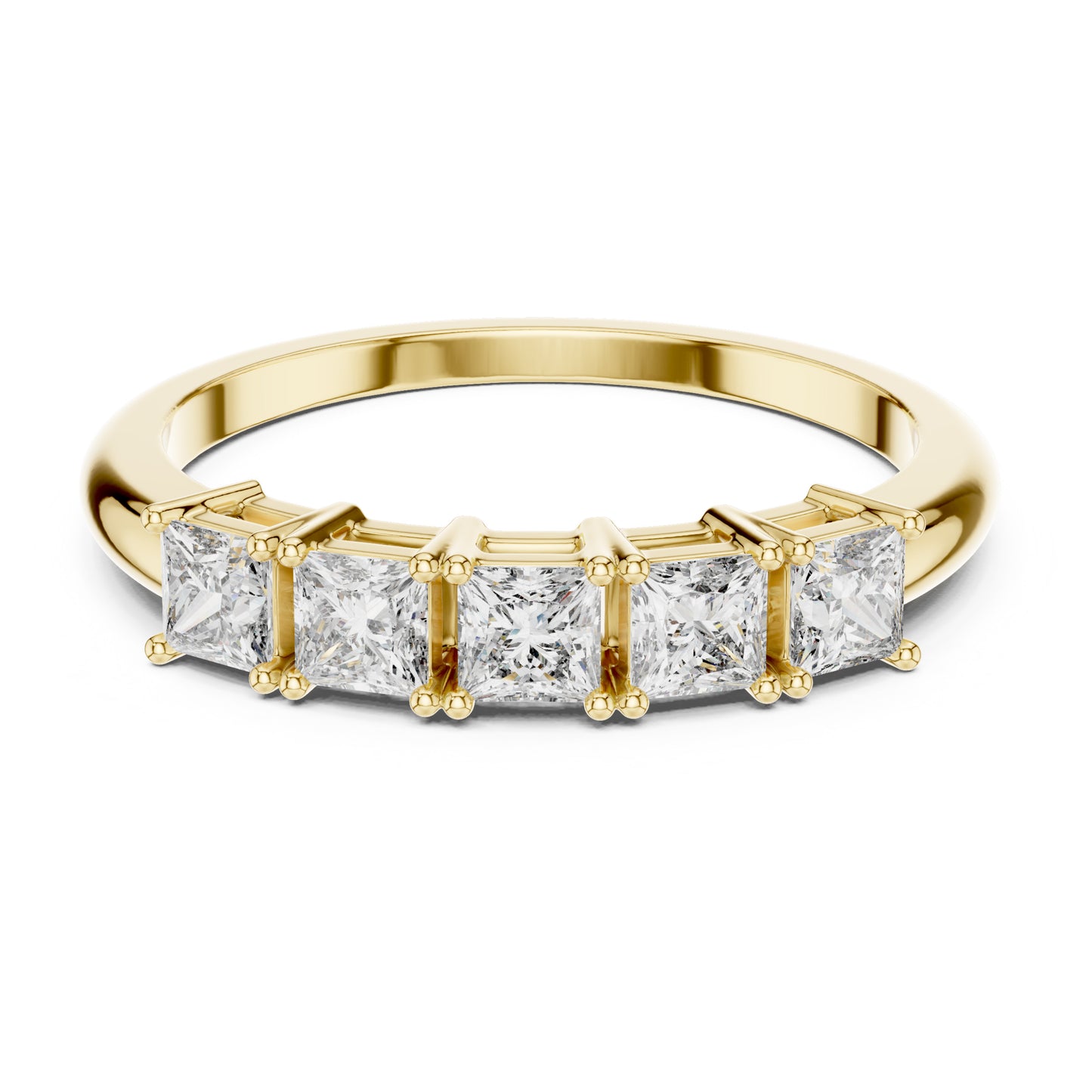 Vera 0.50ct Princess Lab Grown Diamond Half Eternity Ring