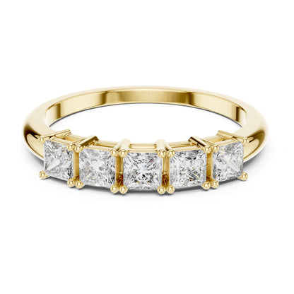 Vera 0.50ct Princess Lab Grown Diamond Half Eternity Ring