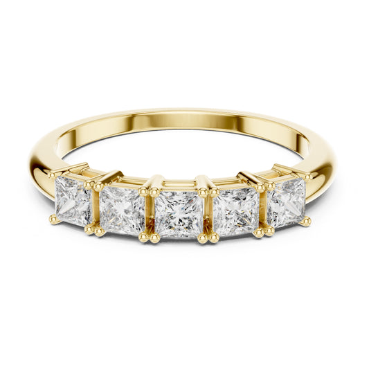 Vera 0.50ct Princess Lab Grown Diamond Half Eternity Ring