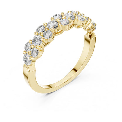 Aurora 1 Carat Round Lab Grown Diamond Half Eternity Ring