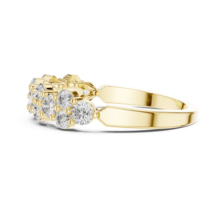 Aurora 1 Carat Round Lab Grown Diamond Half Eternity Ring