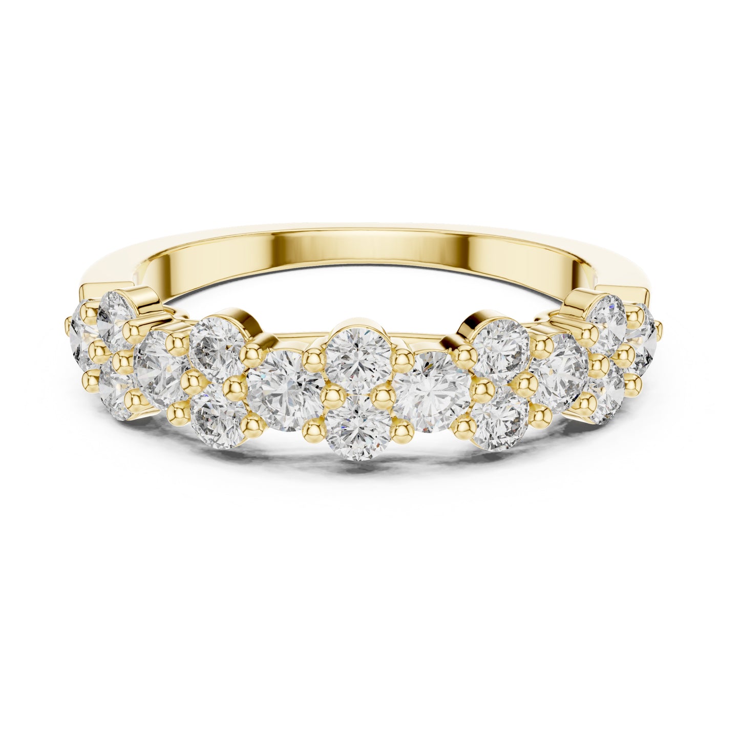 Aurora 1 Carat Round Lab Grown Diamond Half Eternity Ring