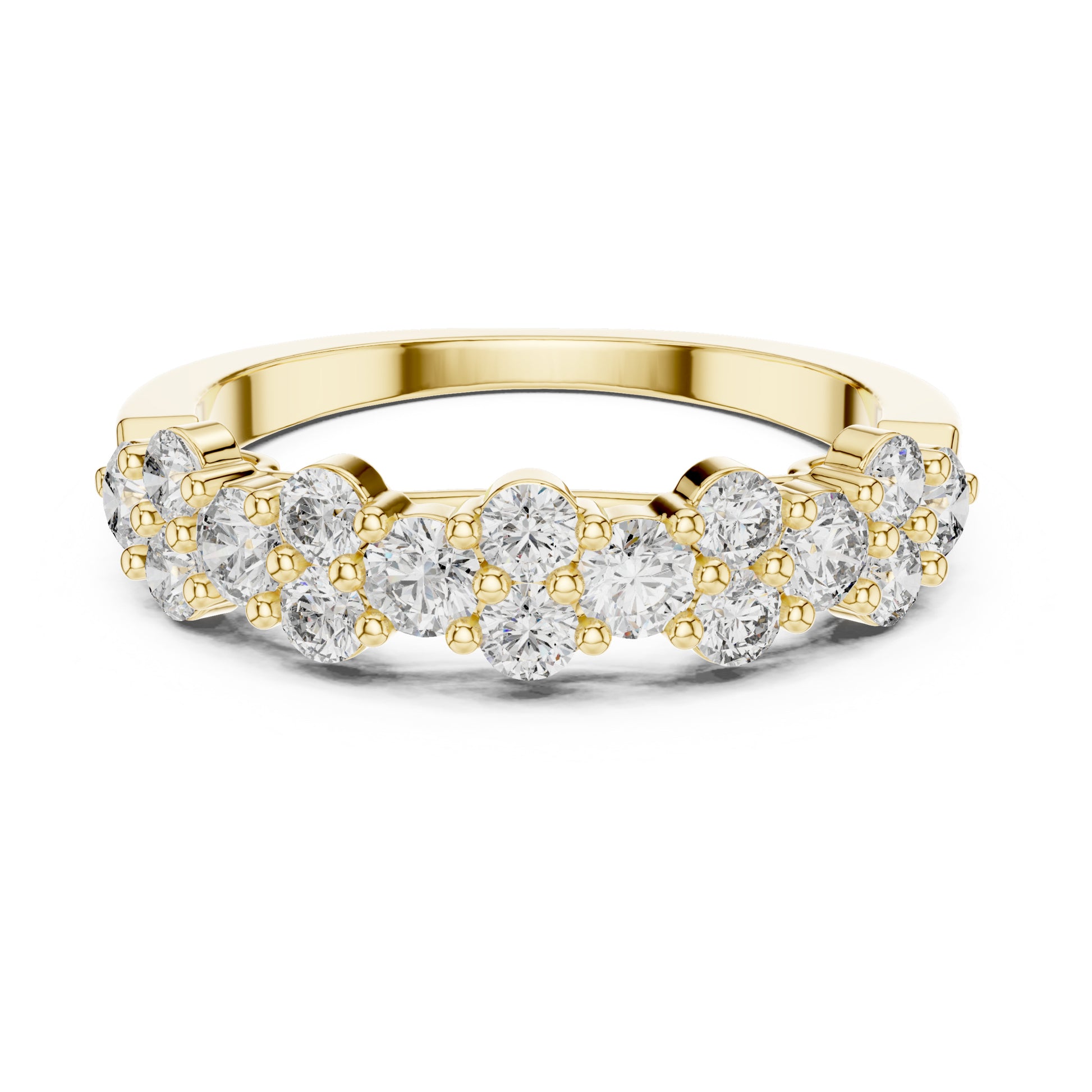 Aurora 1 Carat Round Lab Grown Diamond Half Eternity Ring