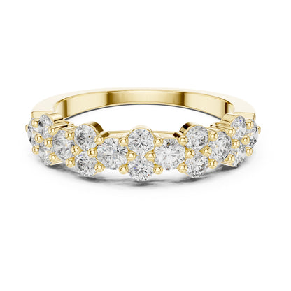 Aurora 1 Carat Round Lab Grown Diamond Half Eternity Ring