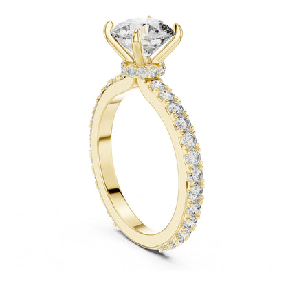 Sienna 1 Carat Round Lab Grown Diamond Slim Engagement Ring