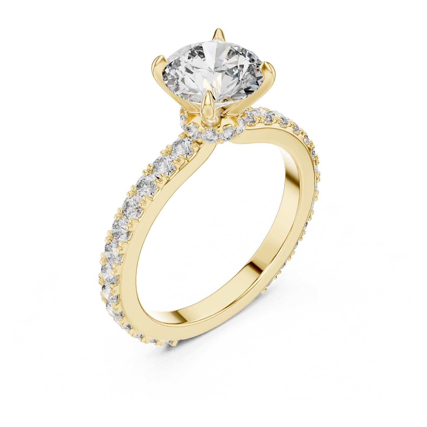 Sienna 1 Carat Round Lab Grown Diamond Slim Engagement Ring