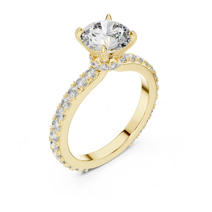 Sienna 1 Carat Round Lab Grown Diamond Slim Engagement Ring