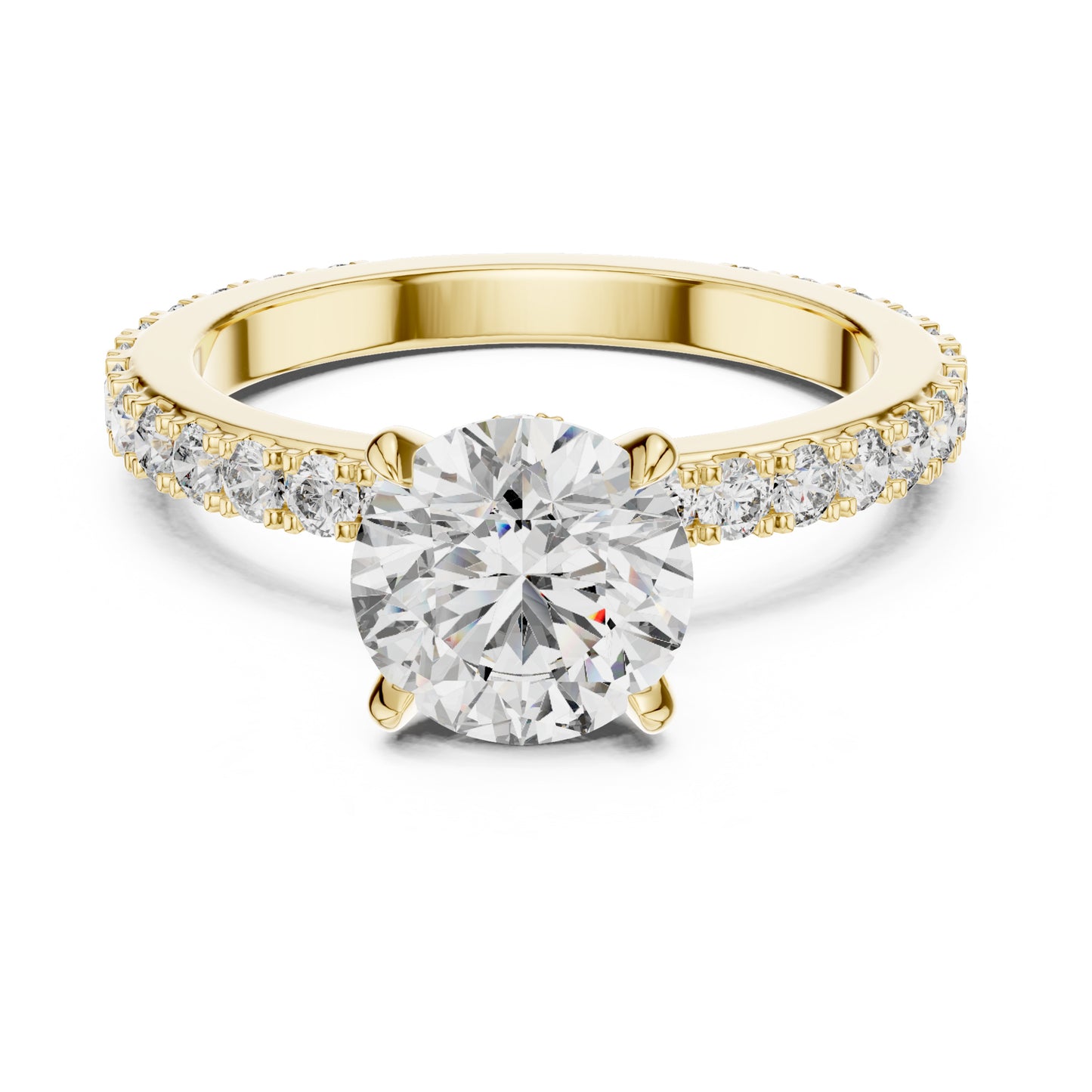 Sienna 1 Carat Round Lab Grown Diamond Slim Engagement Ring