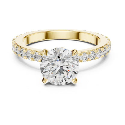 Sienna 1 Carat Round Lab Grown Diamond Slim Engagement Ring
