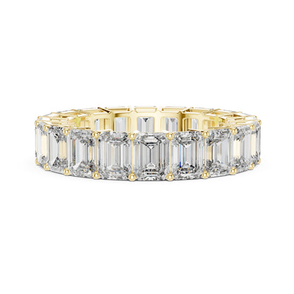 Aurora 6 Carat Emerald Lab Grown Diamond Collet Eternity Ring