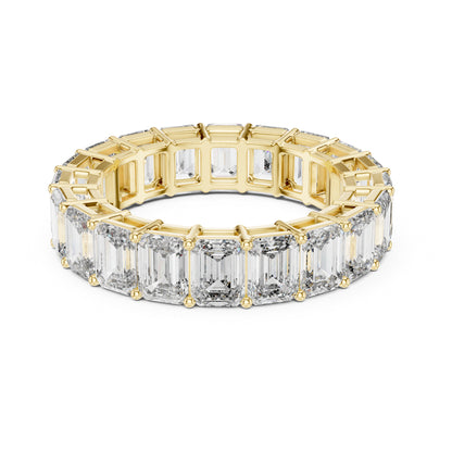 Aurora 6 Carat Emerald Lab Grown Diamond Collet Eternity Ring