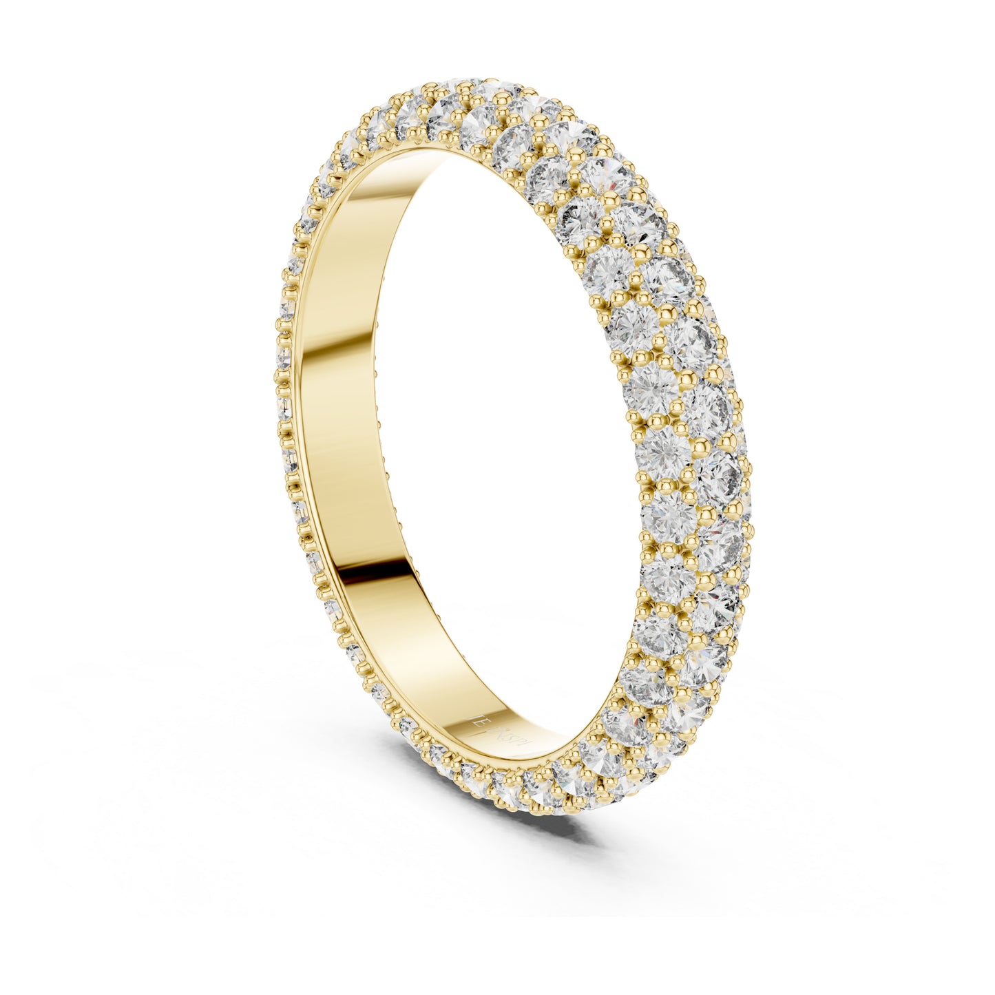 Aurora 1.5 Carat Round Lab Grown Diamond Domed Eternity Ring