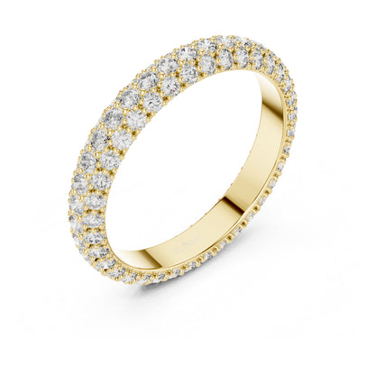 Aurora 1.5 Carat Round Lab Grown Diamond Domed Eternity Ring