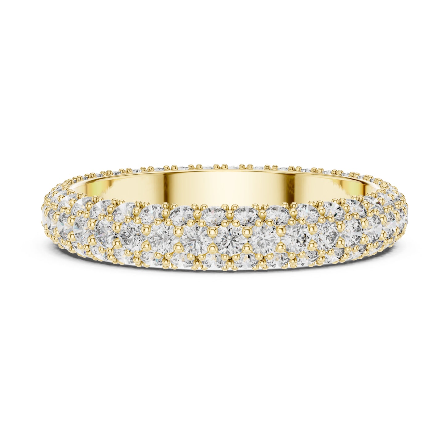 Aurora 1.5 Carat Round Lab Grown Diamond Domed Eternity Ring