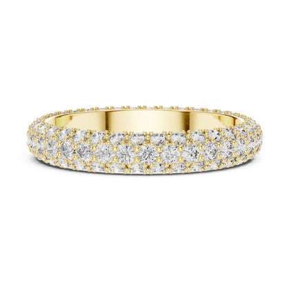 Aurora 1.5 Carat Round Lab Grown Diamond Domed Eternity Ring